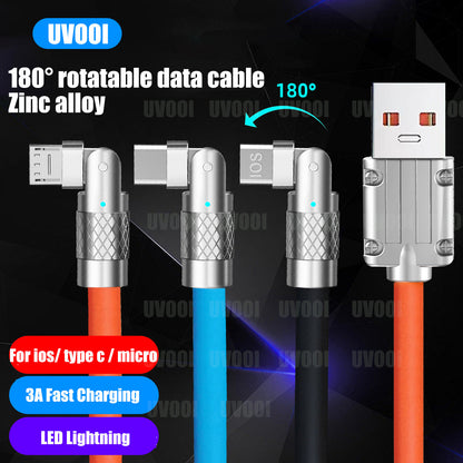 180° Rotating Fast Charge Cable